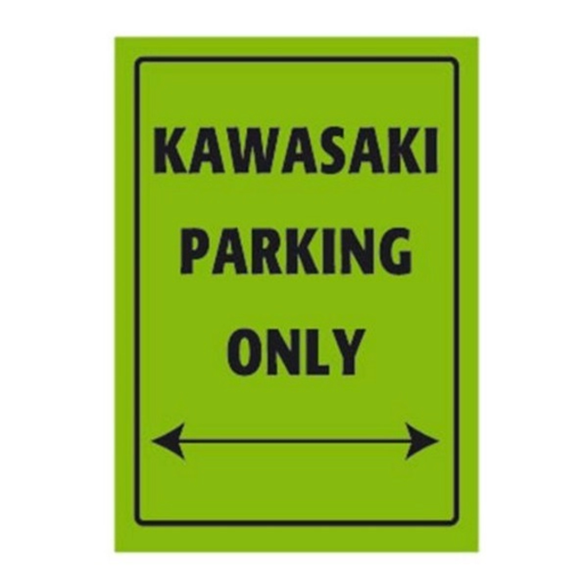 Metalen Motorfiets Bord  Kawasaki Parking Only 20,5x29cm