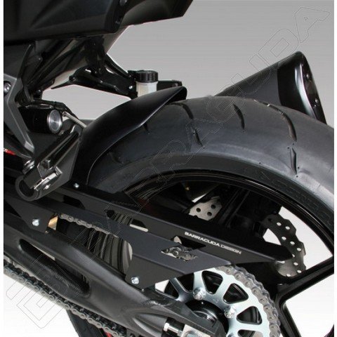 Barracuda Achterspatbord Kawasaki Z750 2007-2014 mat zwart + kettingkast alu zwart