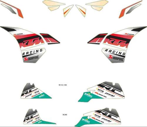 KTM Sticker Set "RACE" RC 125 / 200 / 250 / 390