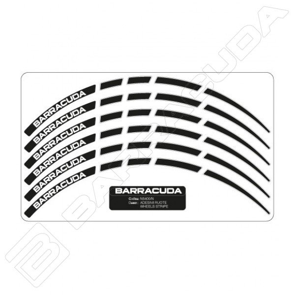 Barracuda Velglint 17” Zwart met witte letters