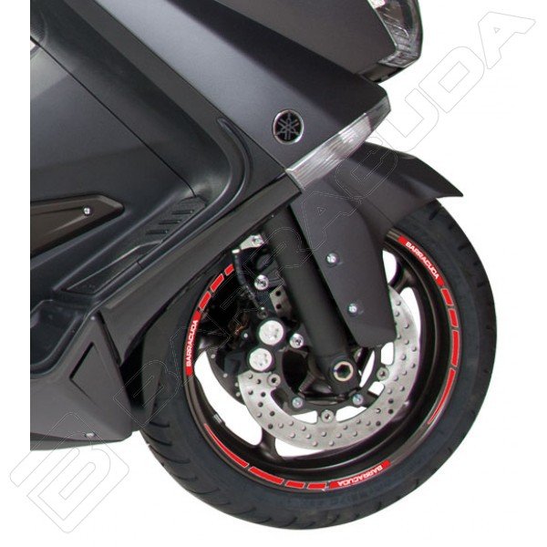 Barracuda Velglint 15” Rood met witte letters voor Maxiscooters
