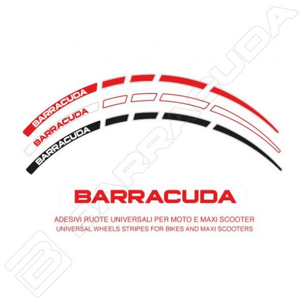 Barracuda Velglint 17” Wit met rode letters