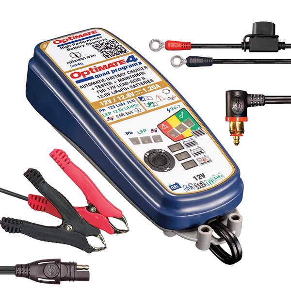 Optimate 4 Quad Program Premium Gold Acculader / Druppellader TM630-PR