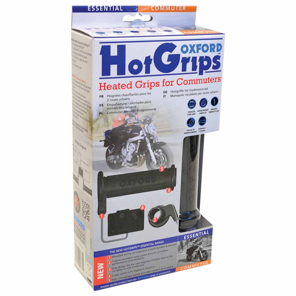 Oxford Essential Commuter Hotgrips Handvatverwarming
