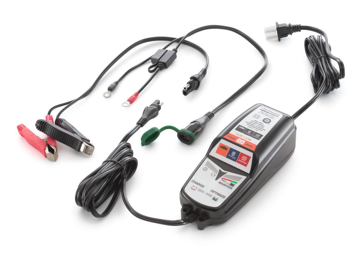 KTM Optimate lithium Acculader en Tester