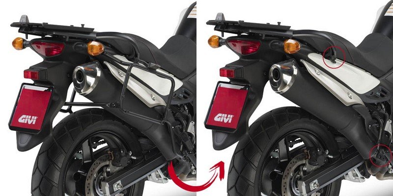 Zijkofferrek Suzuki DL650 V-STROM van GIVI voor Monokey koffer