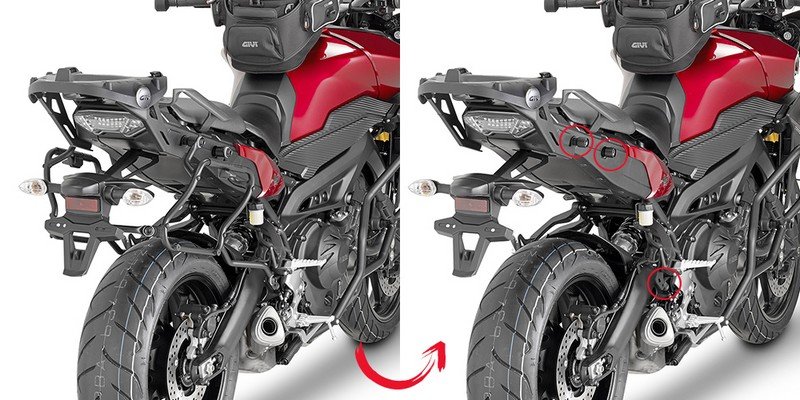 Givi PLXR2122 Zijkofferrek Voor Givi V35 / V37 Zijkoffers Yamaha MT-09 Tracer 2015-2017