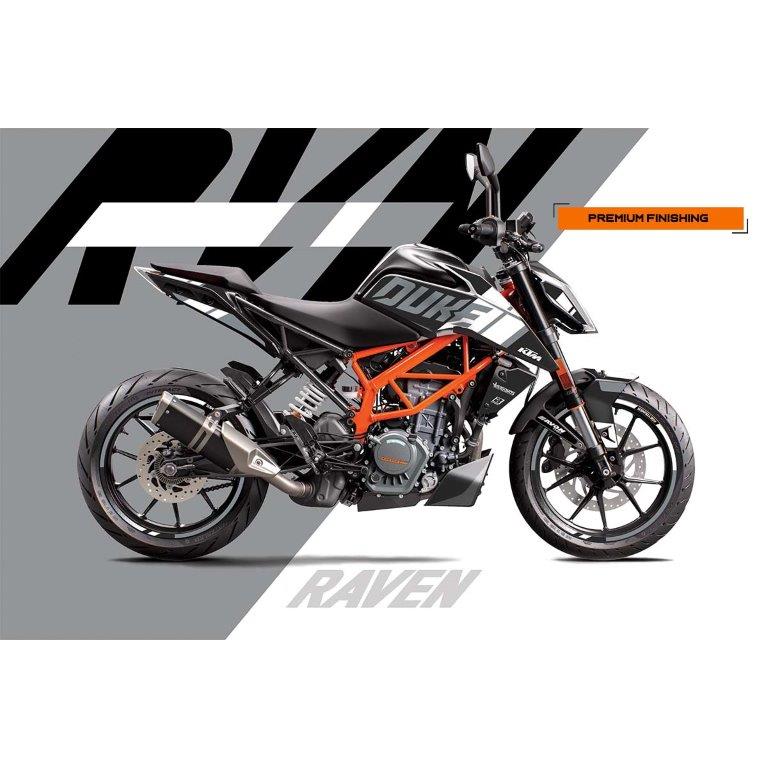 Bagoros Stickerset The Raven KTM 125 Duke / 250 Duke / 390 Duke 2017 - 2023