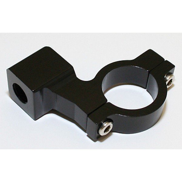 Spiegelsteun CNC gefreesd 22mm zwart voor fietsen en motorfietsen