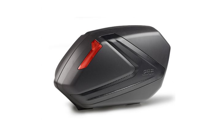 Givi V37NN Zijkofferset 37 Liter Zwart Carbon Look - Rode Reflectors