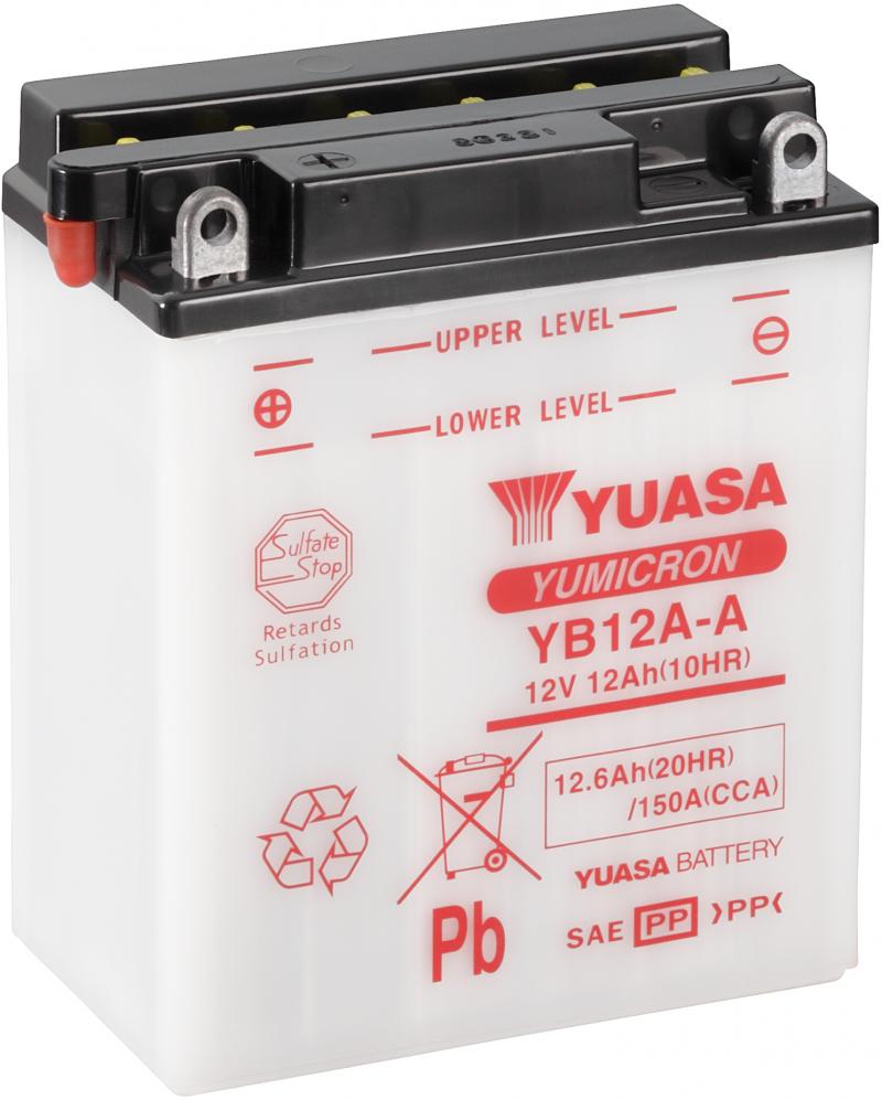 Yuasa Accu YB12A-A motorfiets accu (zonder zuur)