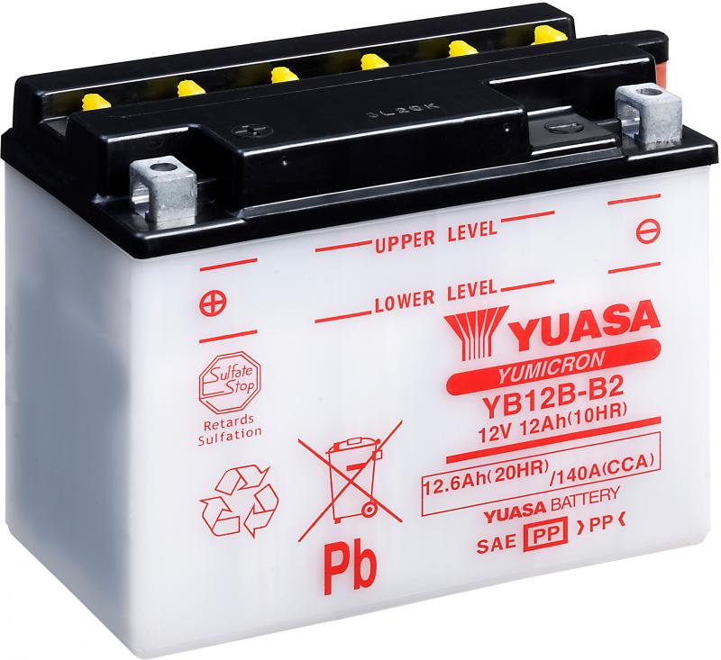 Yuasa Accu YB12B-B2 motorfiets accu (zonder zuur)