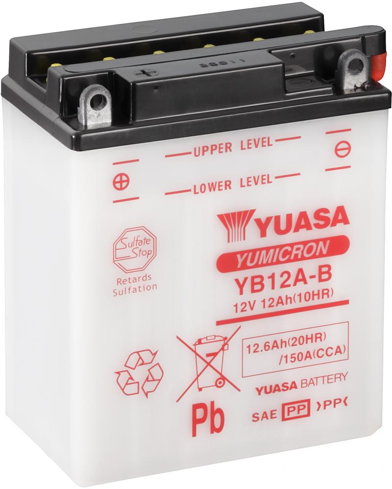 Yuasa Accu YB12A-B motorfiets accu (zonder zuur)