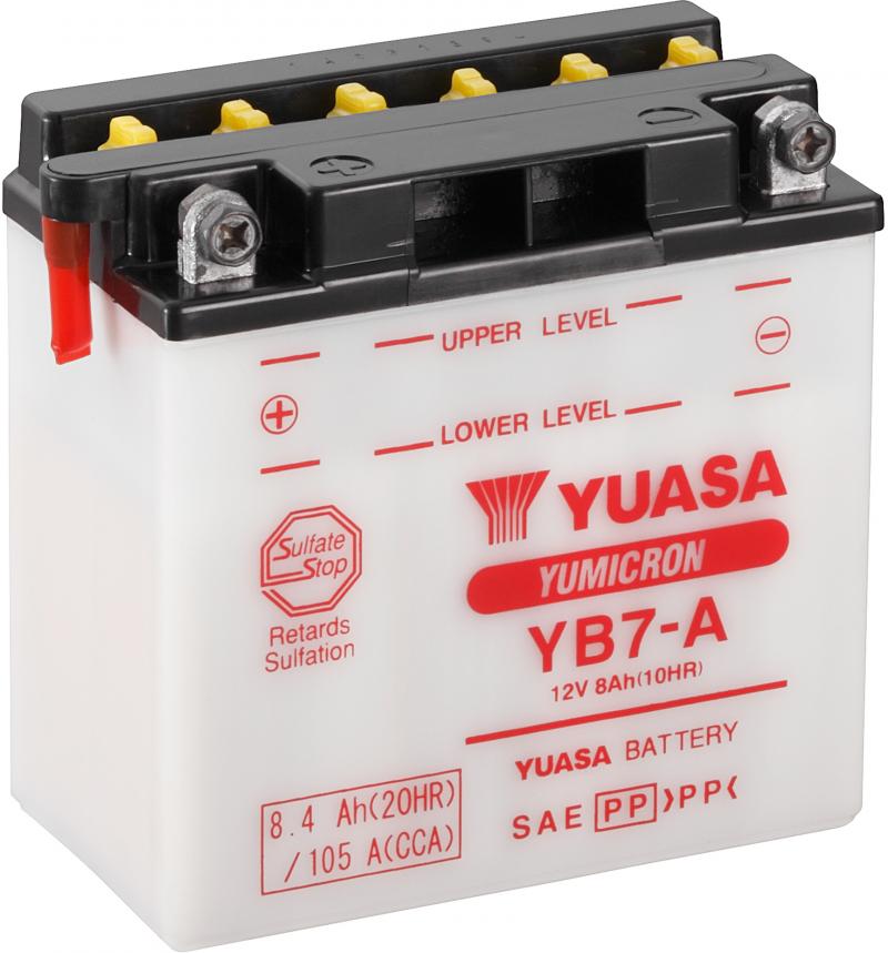 Yuasa Accu YB7-A motorfiets accu (zonder zuur)