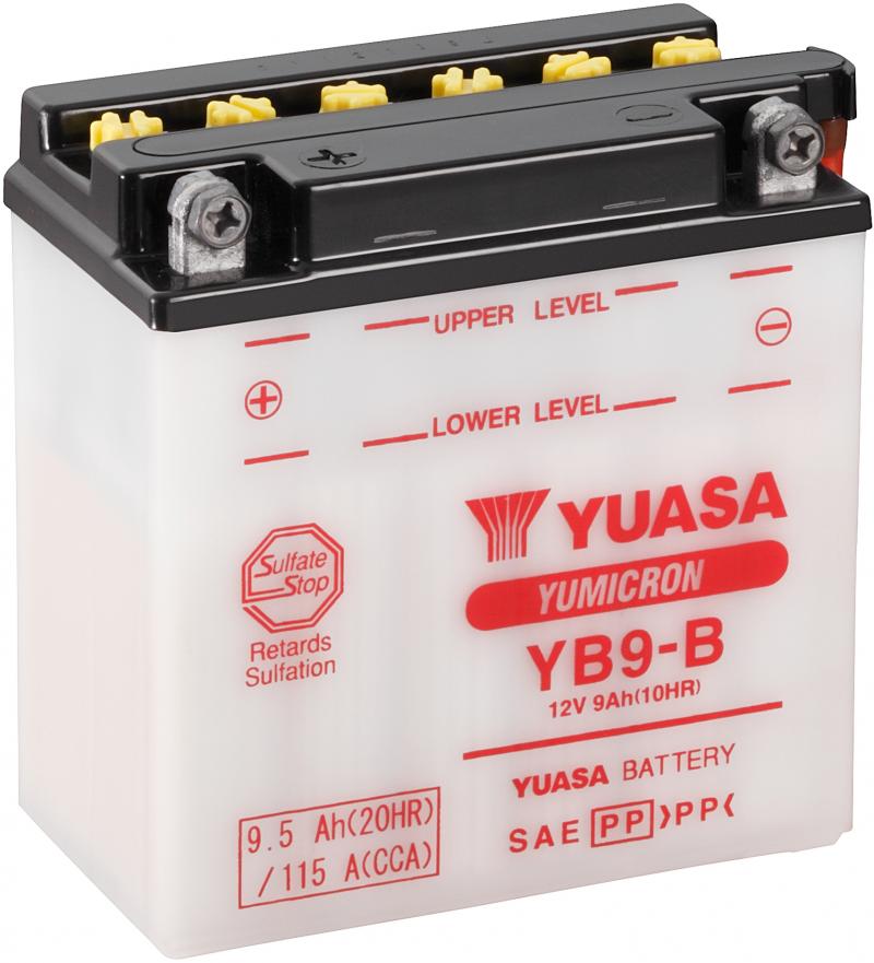 Yuasa Accu YB9-B motorfiets accu (zonder zuur)