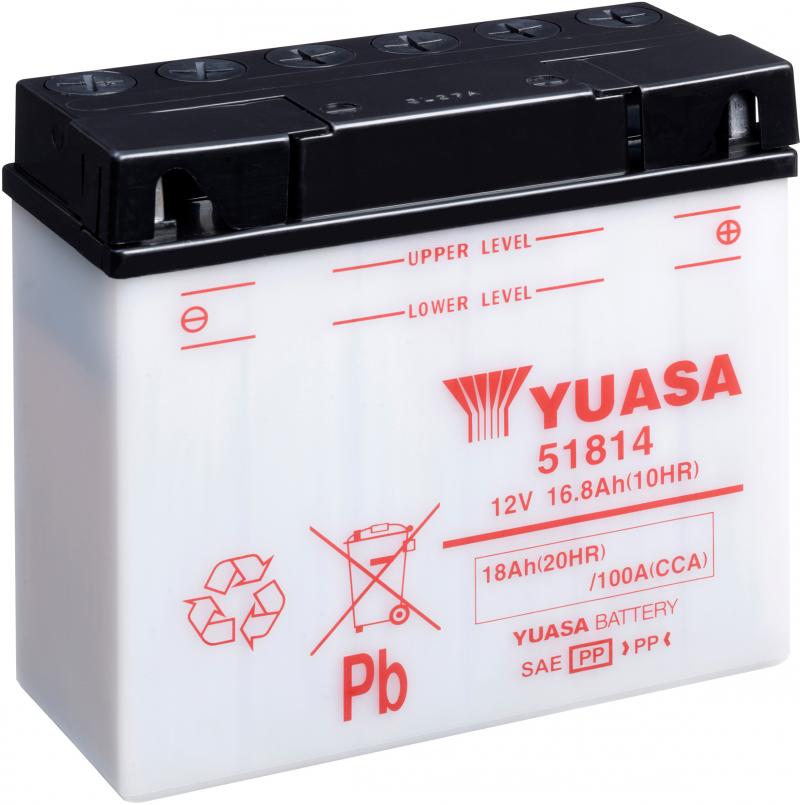 Yuasa Accu 51814 motorfiets accu (zonder zuur)