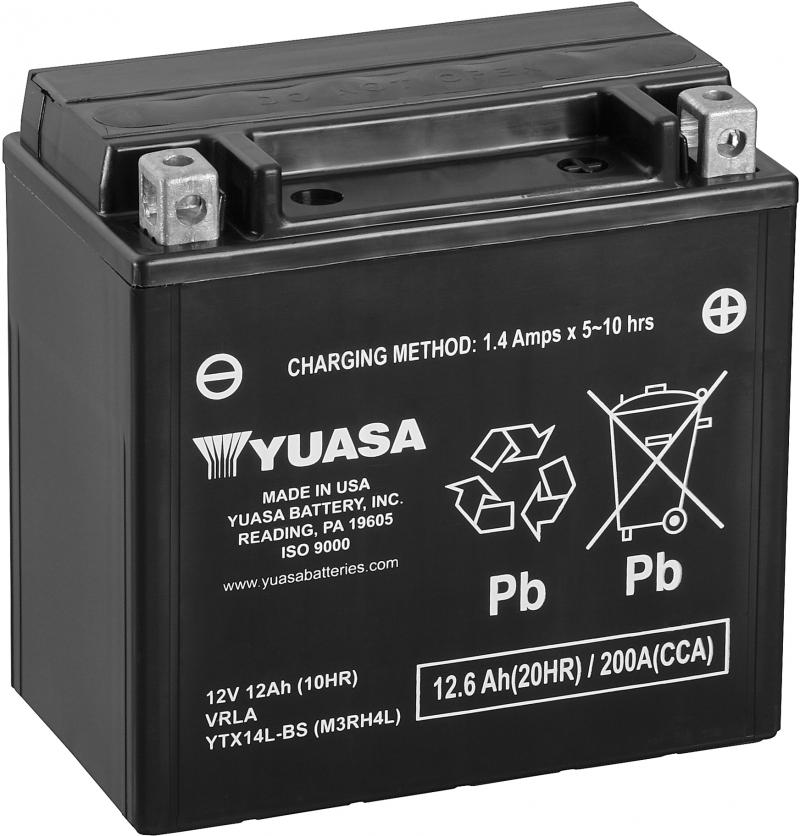 Yuasa Accu YTX14L-BS onderhoudsvrije motorfiets accu