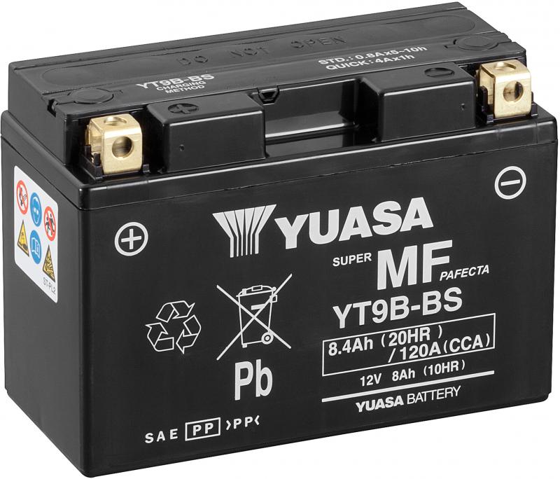 Yuasa Accu YT9B-BS motorfiets WET  Gel uitvoering