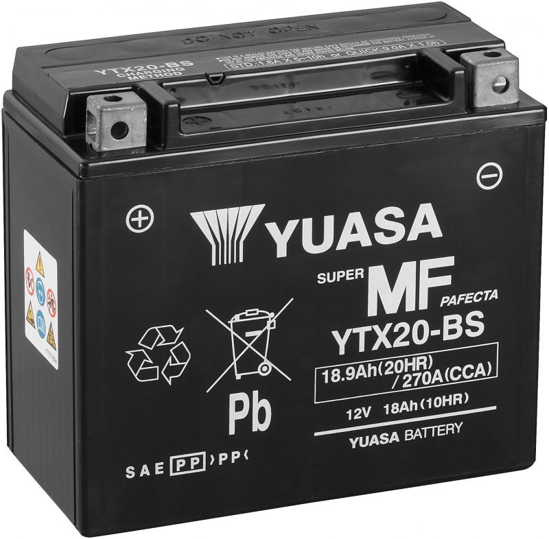 Yuasa Accu YTX20-BS onderhoudsvrije motorfiets accu