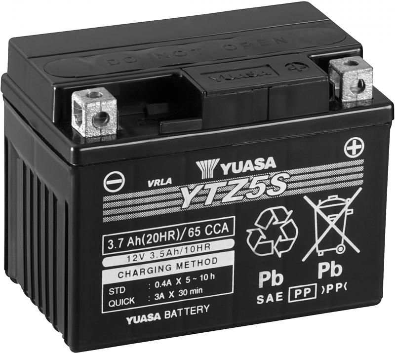 Yuasa Accu YTZ5S Gel uitvoering voor de motorfiets