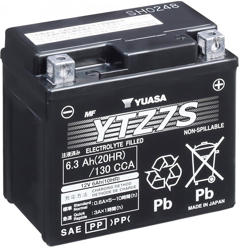 Yuasa Accu YTZ7 Gel uitvoering voor de motorfiets