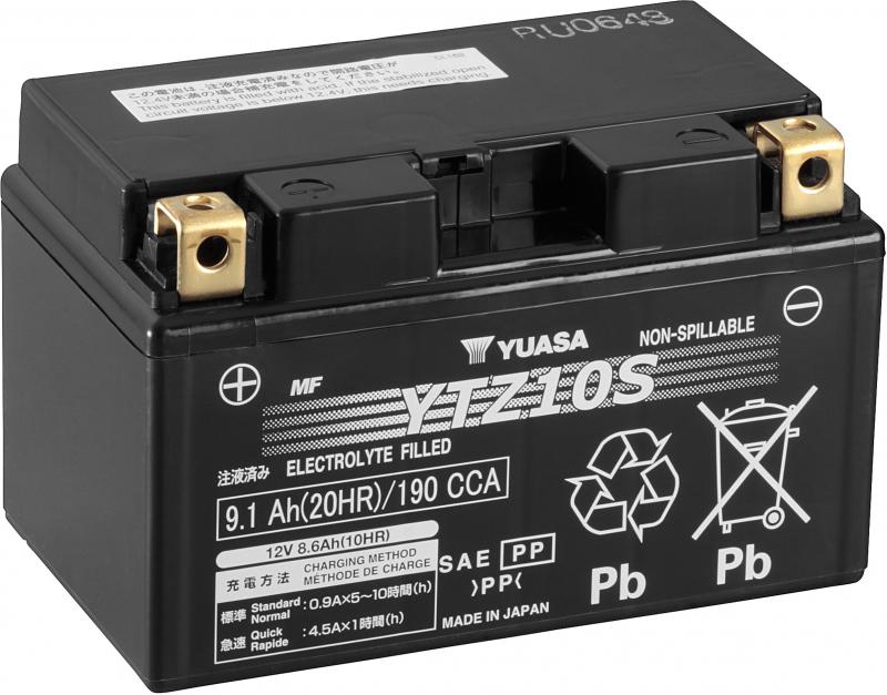 Yuasa Accu YTZ10S Gel uitvoering voor de motorfiets