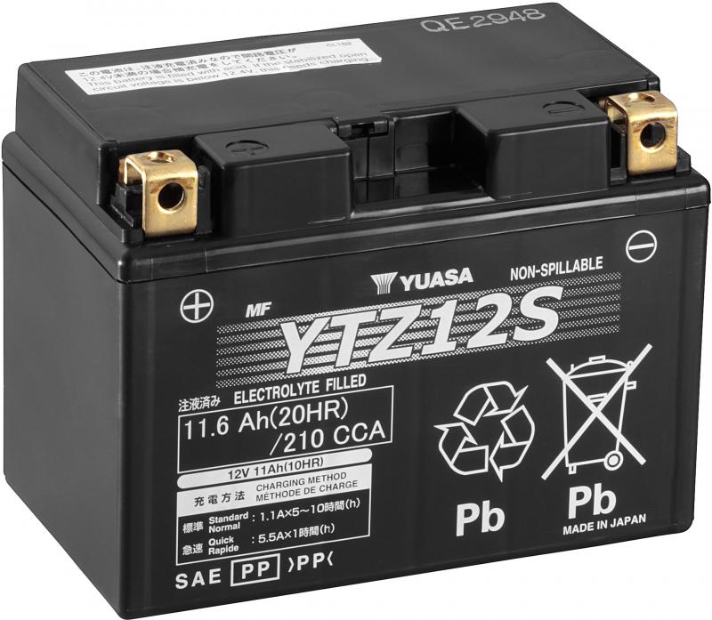 Yuasa Accu YTZ12S Gel uitvoering voor de motorfiets