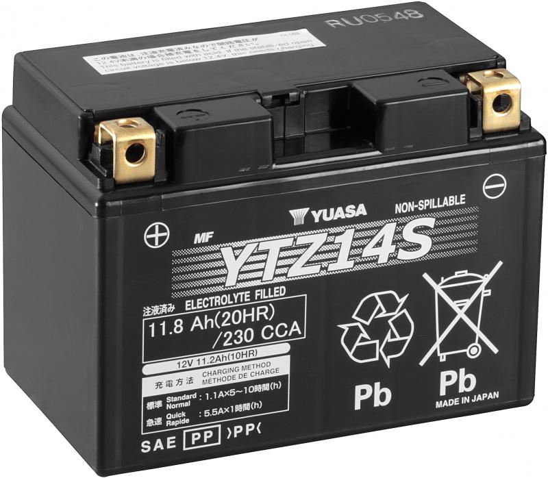 Yuasa Accu YTZ14S Gel uitvoering voor de motorfiets