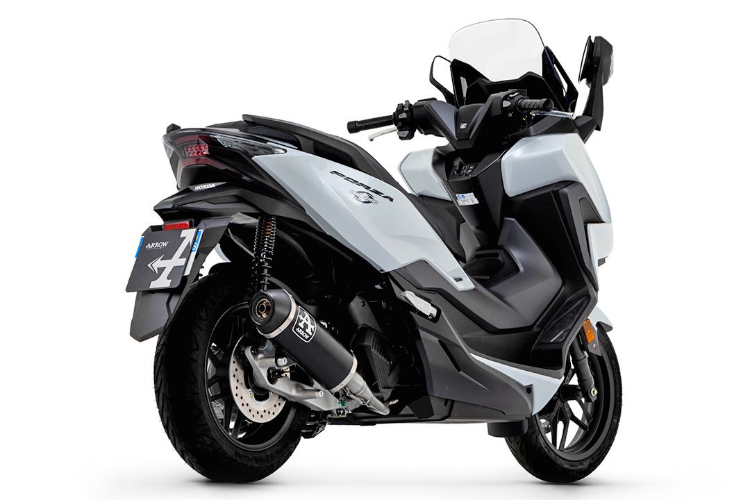 ARROW DARK Urban motorfiets uitlaat voor Honda Forza 125 vanaf 2021