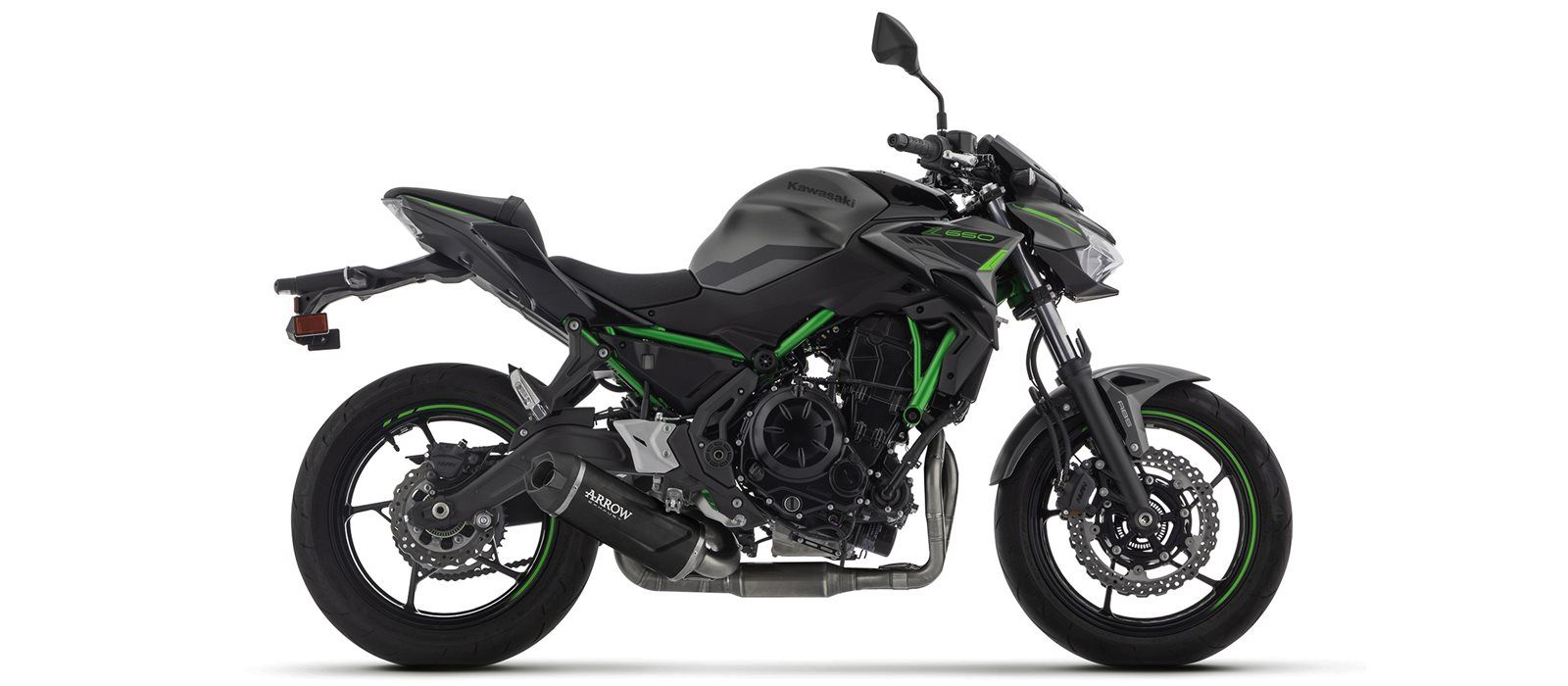 ARROW INDY RACE EVO motorfiets uitlaat voor Kawasaki Z650 vanaf 2024