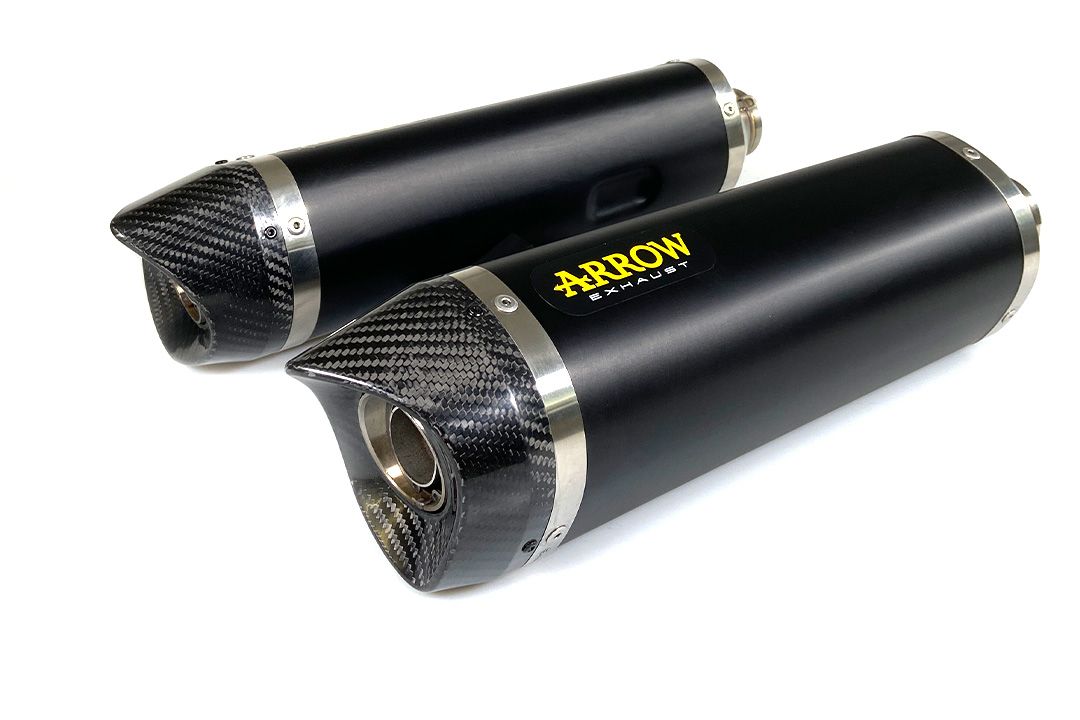 ARROW Dark Thunder motorfiets uitlaat voor Aprilia Dorsoduro 900 vanaf 2017