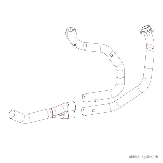 ARROW spruitstuk voor Honda XRV750 Africa Twin RD07 vanaf 1993 tot 2004
